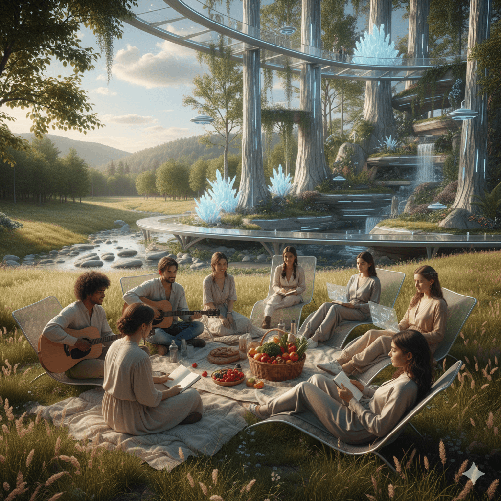 An abstract image representing artificial intelligence with a helping hand.